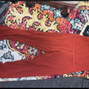 Lululemon Crop Leggings (Coral Color)- super cute!!